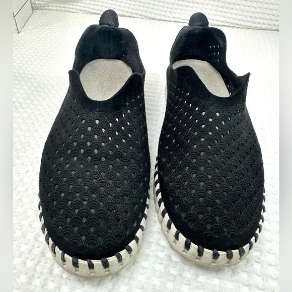 Ilse Jacobsen women’s black slip on Tulip platform sneakers size 38 US 7.5-8 - Picture 8 of 9